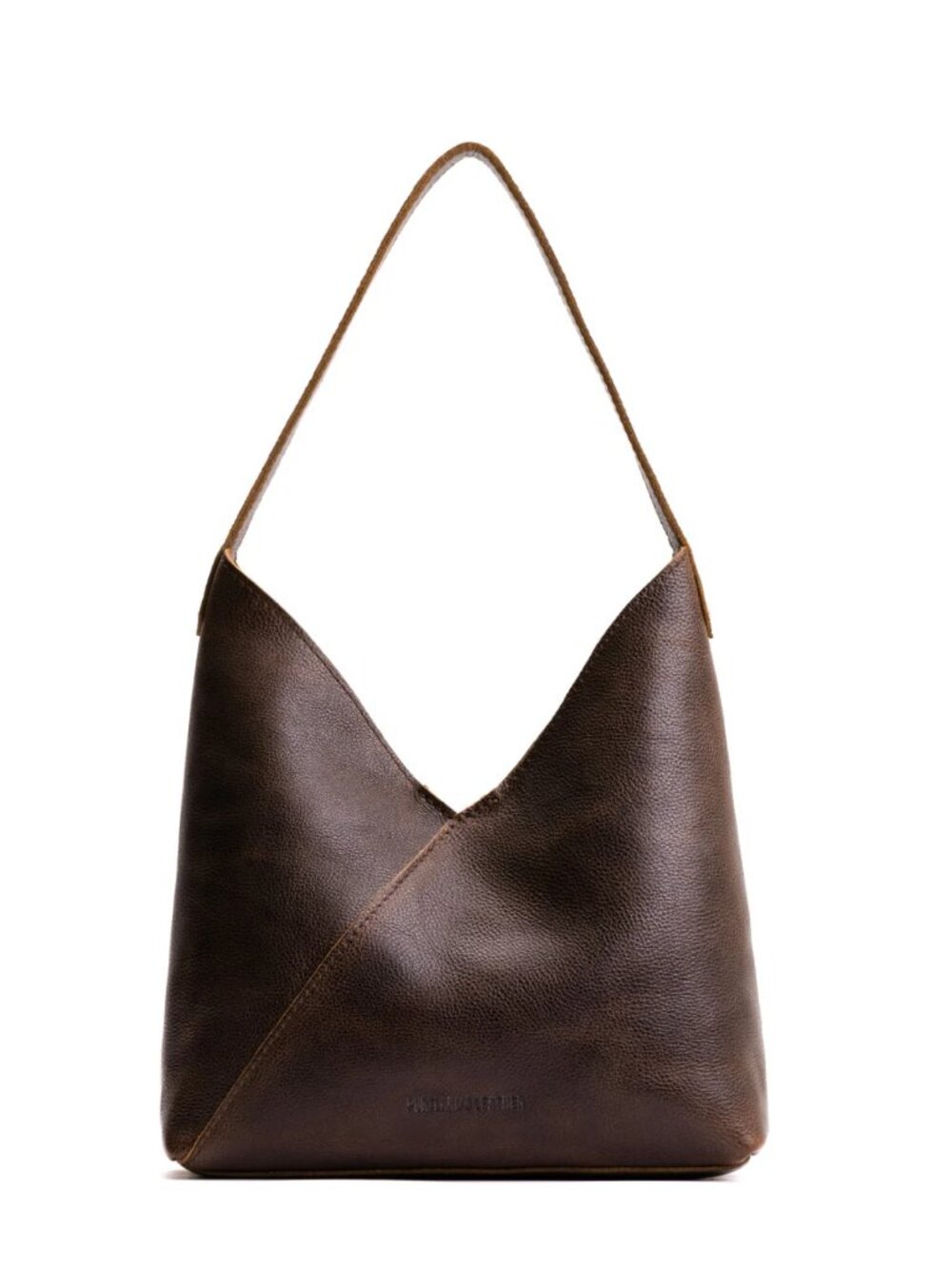 Portland Leather Naomi Shoulder Bag - Large - Cold Brew - NWT